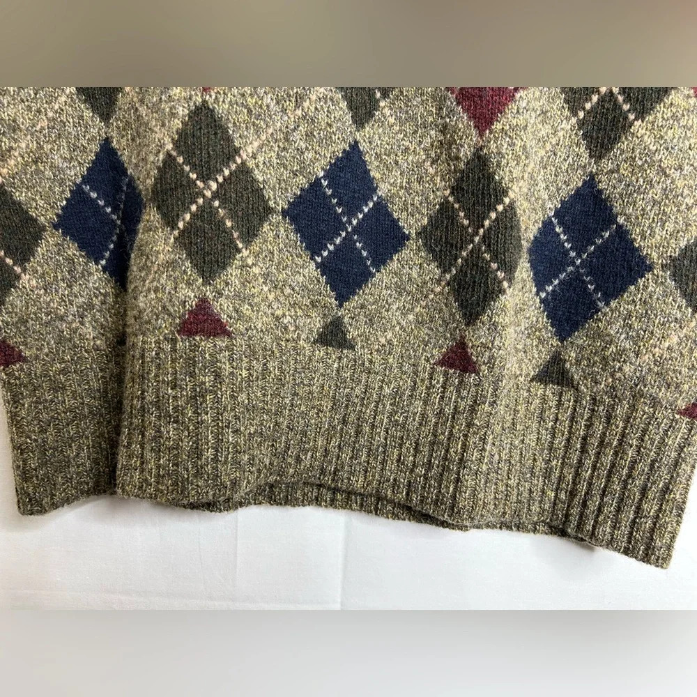 Polo by Ralph Lauren Men's V-Neck Argyle Wool Sweater Vest Size Large - Picture 4 of 6
